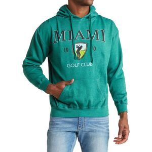 Philcos Mens Miami Golf Club Hoodie Sweatshirt Medium Green